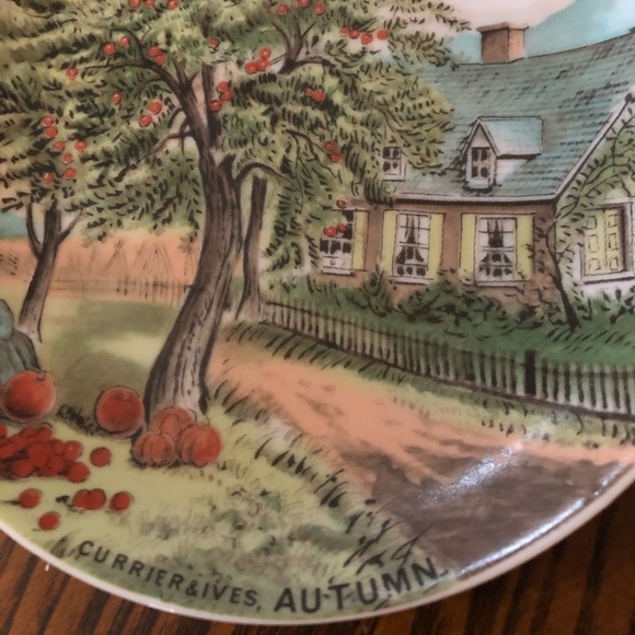 Vintage Currier & Ives AUTUMN Season Plate - Picture 2 of 5